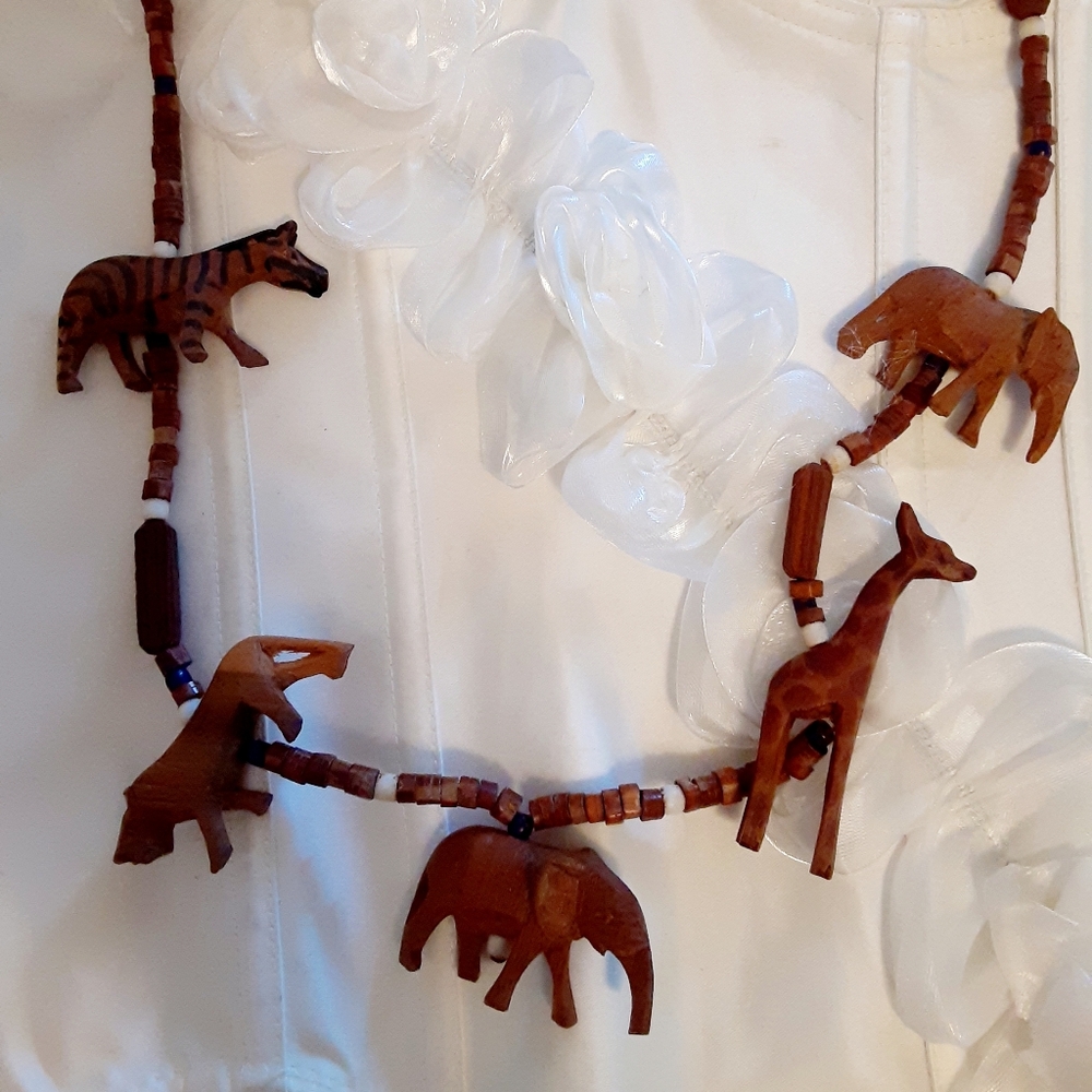 Handcrafted Safari Animal Bead Necklace